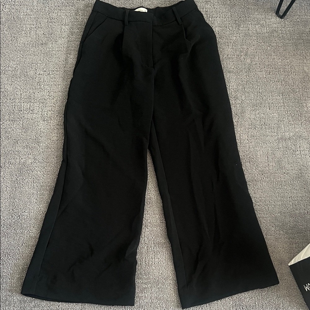 Abercrombie & Fitch Black Wide-Leg Pants
